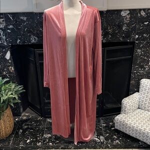 Elegant Pink Women's long cardigan